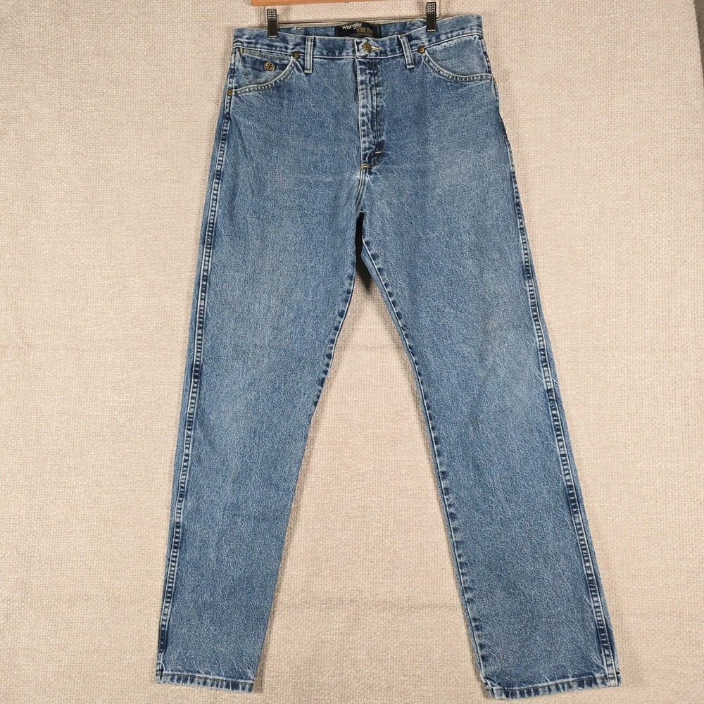 Wrangler George Strait‎ Collection Mens Blue Straight Leg Jeans 13MGSHD 34x33